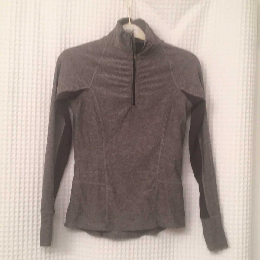 Gray athletic quarter zip